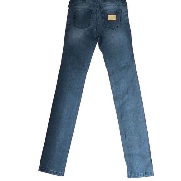 Blumarine Designer Italian Skinny Jeans Distressed Black/Gray Women size 8/44 - Picture 3 of 16